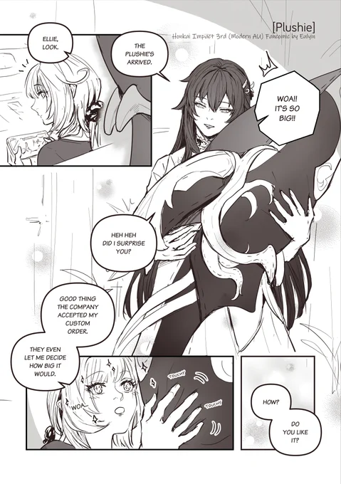 [Plushie]
#HonkaiImpact3rd #崩坏3rd fancomic
--

A sudden idea hit me because THAT one certain friend keeps on fueling me with Honkais....... aaaaaa (&amp; today with her WhalEden)

Oh anyway, I let Ellie's ears a bit pointy, so she still resembles to her original design. 