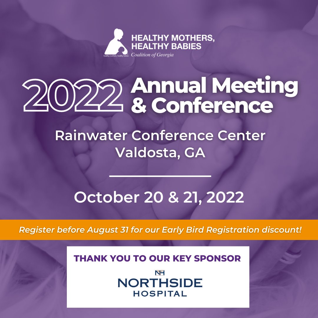 HMHBGeorgia's tweet photo. Are you passionate about improving maternal &amp; infant health in Georgia? Don't miss out on our Annual Meeting &amp; Conference, where hundreds of community members and allied health professionals come together to (1/2) https://t.co/fsBcMZHUqn