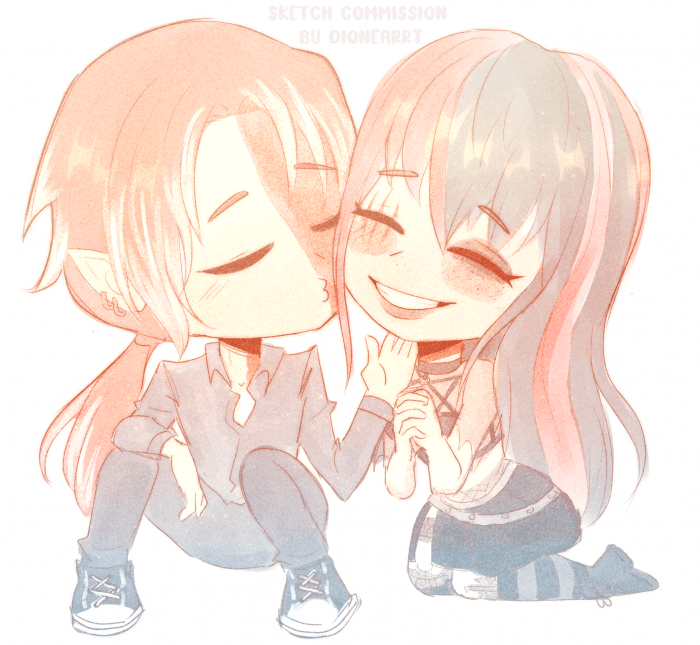 Bought this stupid cute chibi art of my partner and I

Look at how cute we are!

art is by @/DioneArtt

#vtuber #ENVtuber #VtubersUprising #couplesart