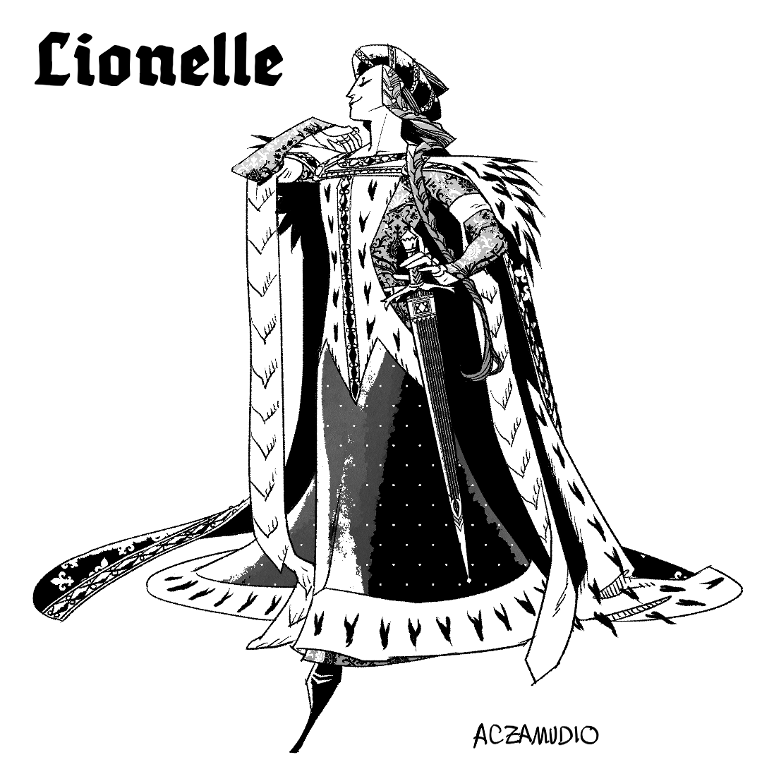 ACZamudio's tweet photo. My main design for Lionelle, my genderbent Sir Lionel from Arthurian legend and one of the stars of the webcomic I’m planning to launch in the next year. She’s both a knight of the Round Table and a princess of France. What do you think?
#sirlionel #characterdesign #arthurian https://t.co/Nr32HrxccQ