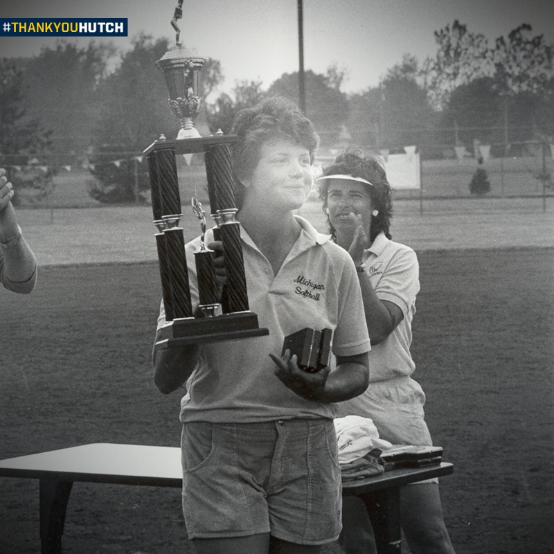 umichsoftball's tweet photo. Her legacy will live on forever. Thank you for 38 incredible years, Hutch. Happy retirement. #ThankYouHutch #ForeverGoBlue