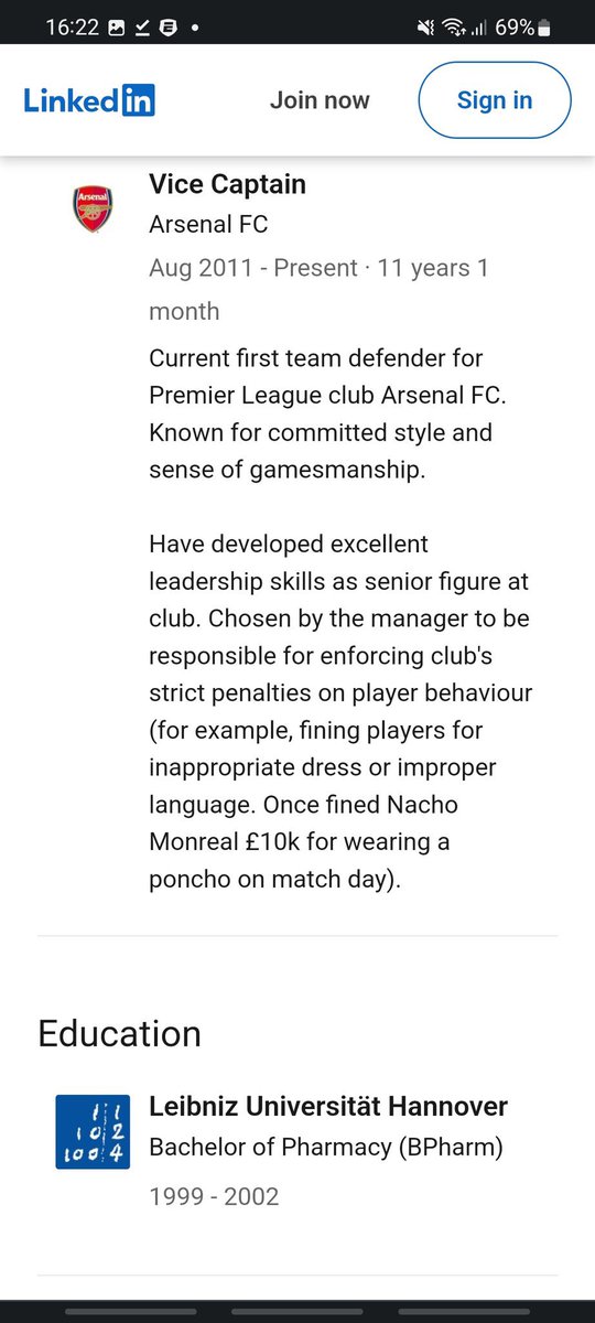Per Mertesacker’s LinkedIn is as brilliant as you’d expect it to be.