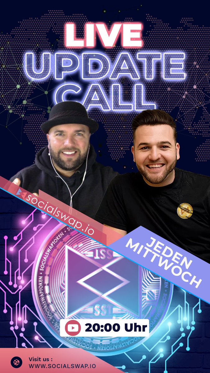 Socialswapdefi's tweet image. Socialswap Community! 🚀🔥

Get ready for the weekly community call!

Thema: SocialSwap.io Weekly Update Call
Time  8 p.m. 

Live Zoom :
us02web.zoom.us/j/84495906905?…

and  Live on Youtube at 8 p.m. 

#community #livecall #UPDATE