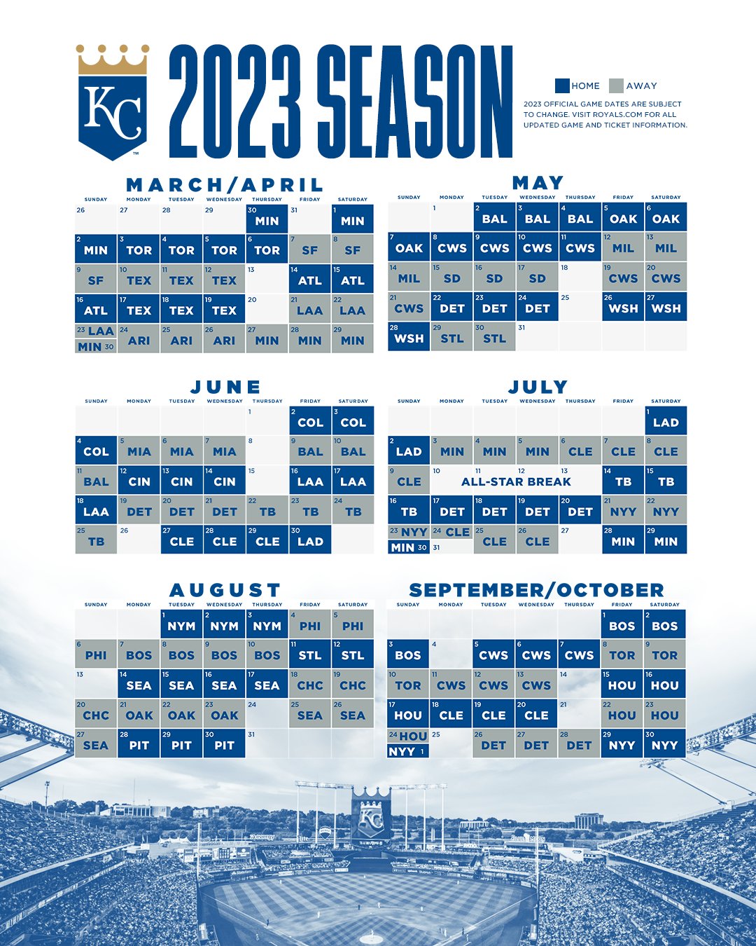 Royals, MLB unveil historic 2023 schedule