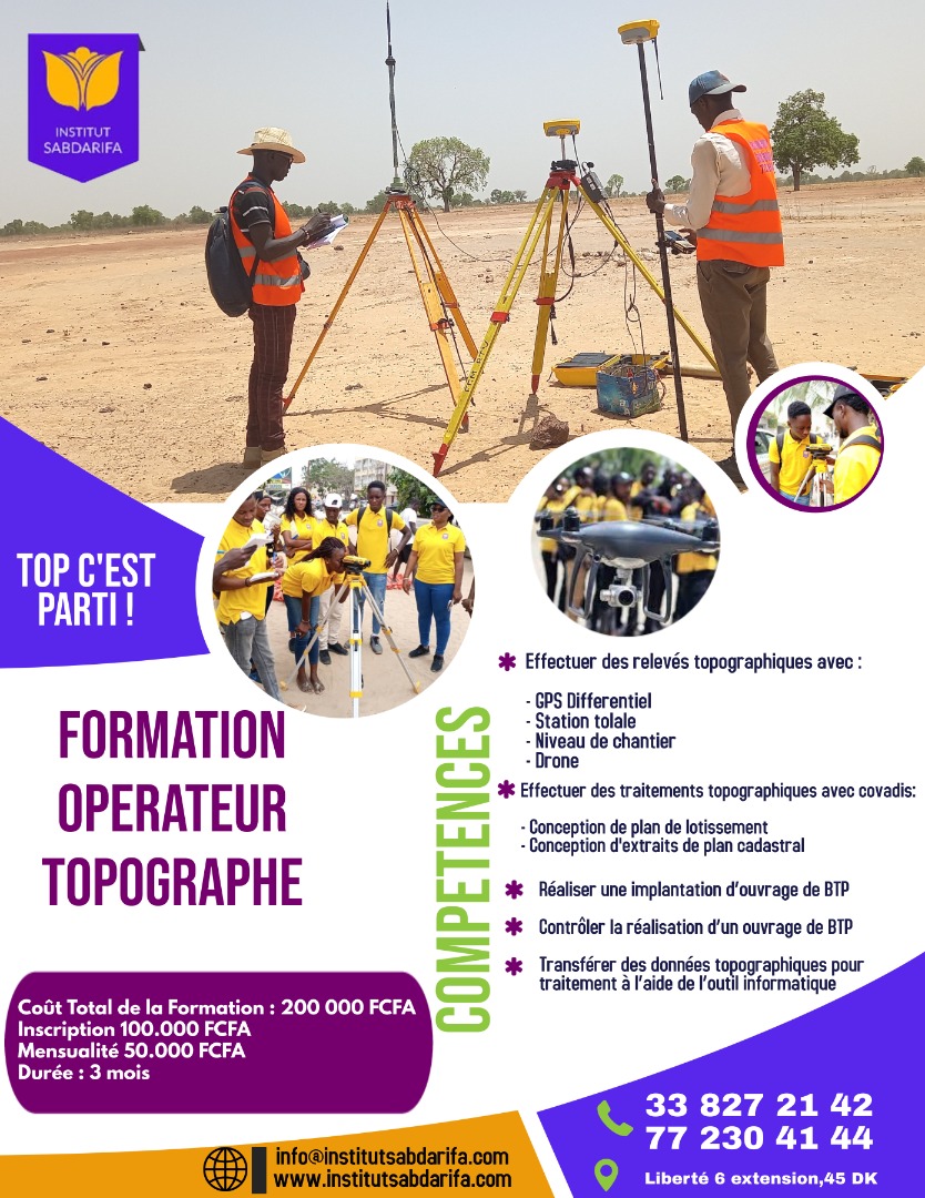 ibalima2's tweet image. Formation accélérée en opérateur topographe
