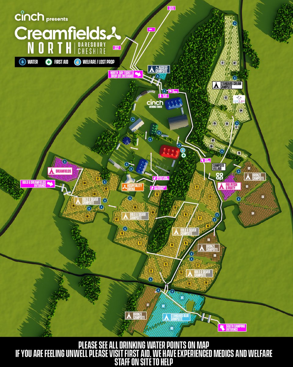 Creamfields North 2023 map 