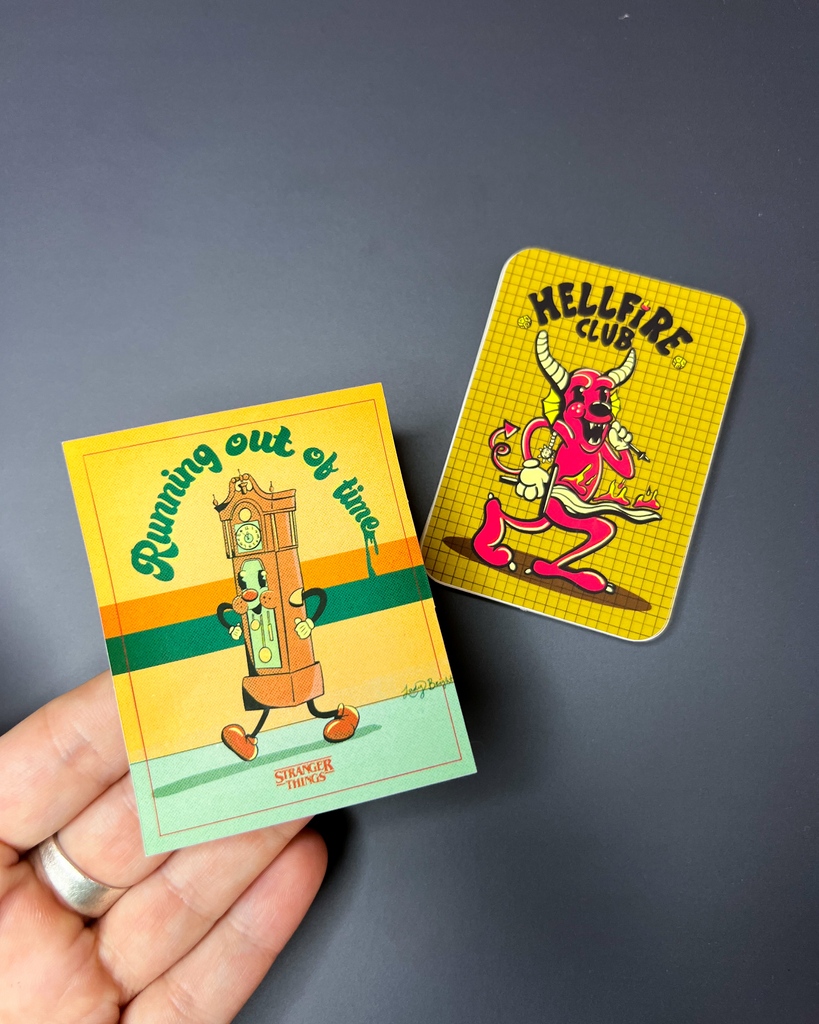 StickerApp's tweet photo. Loving these retro style Strangers Things designs 😍
Matte stickers by: @ladybrightstudios
Added bonus, our matte stickers are velvety soft for a super nice finish👌
#strangerthings #stickerapp #mattestickers #vecna https://t.co/sUloKHAq25