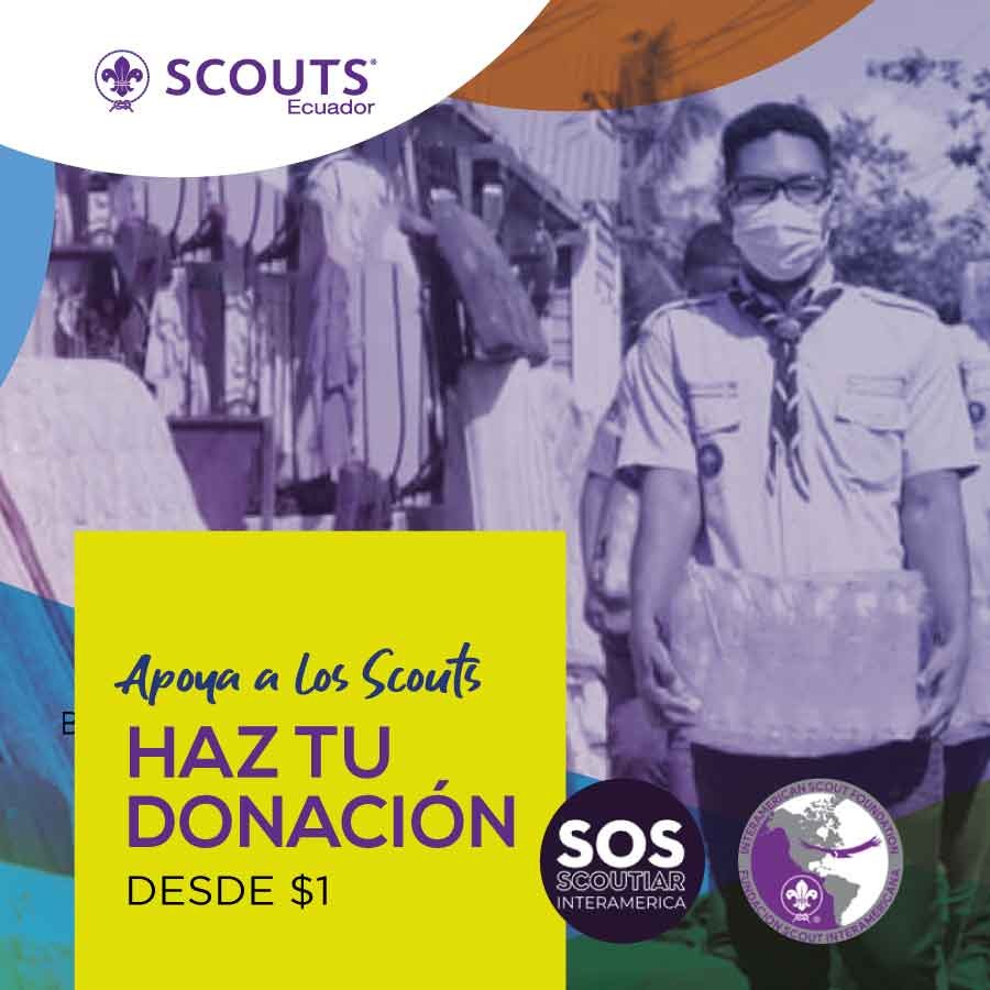 Con tu donación desde $1 puedes permitir a más niños y jóvenes del Ecuador vivir la experiencia de Ser Scout, contribuir con su educación y desarrollar habilidades para la vida. ¡Es momento de ayudar! 
💜 DONA AHORA 👇iscoutfoundation.org/donations/sos-…