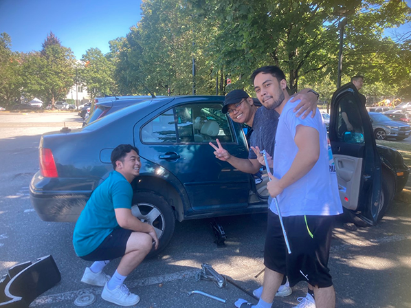 myVCC's tweet photo. Shout out to these @VccAutoServtech angels who helped a fellow #myVCC MLA student stranded with a flat tire &amp; ensured her car was safe to drive home. She's grateful that these helpful, hardworking, kind and exemplary gentlemen saved her day 🎉 #autoservicetech #vcceffect https://t.co/NOpavxgRsS