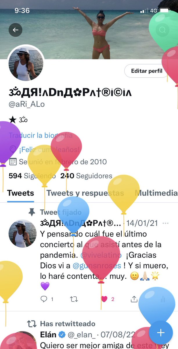 aRi_ALo's tweet photo. Gracias por la felicitación de cada año #Twitter 🎈🍭🍧🎂me encantan mis globitos!!! ♥️🎈🎈🎈🎈🎈🎈🎈🎈🎈🎈 https://t.co/3nxqQ9Ab5B