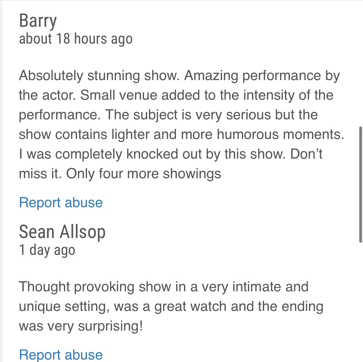 Marrow By Brian Quirk (Play) / Resolve Productions (@resolvenyc) on Twitter photo Look at these amazing audience reviews!!! Thanks #edfringe and <a href="/assemblyfest/">Assembly Festival</a> for all the love and support!!!
Ticket link in bio!!! Look at these amazing audience reviews!!! Thanks #edfringe and <a href="/assemblyfest/">Assembly Festival</a> for all the love and support!!!
Ticket link in bio!!!