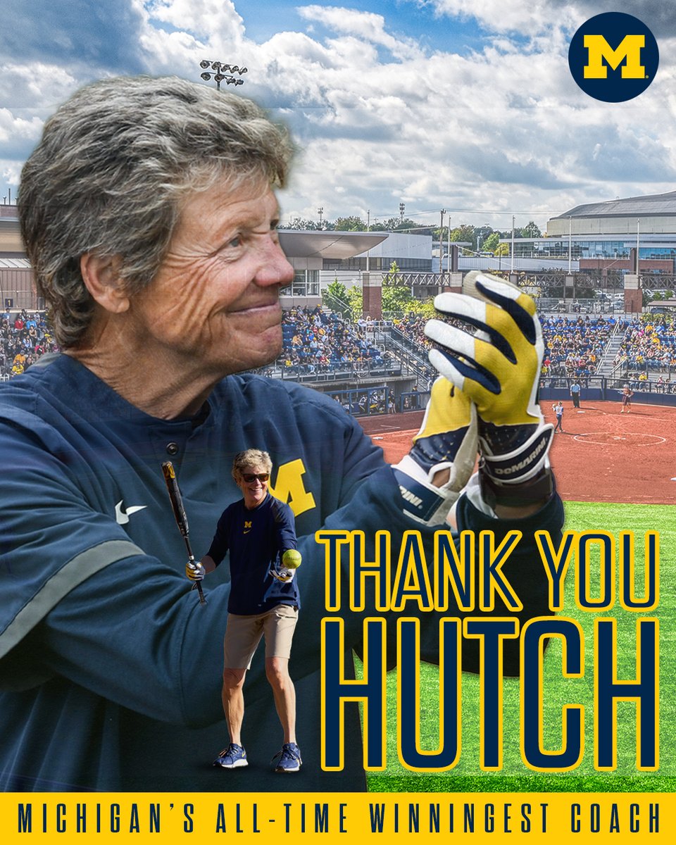 Michigan Athletics ใฝ๏ธ (@umichathletics) on Twitter photo Trailblazer. 
Legend. 
Winningest coach in Michigan History.
#ThankYouHutch and cheers to a happy retirement! 
ยป myumi.ch/3kyRg | #GoBlue Trailblazer. 
Legend. 
Winningest coach in Michigan History.
#ThankYouHutch and cheers to a happy retirement! 
ยป myumi.ch/3kyRg | #GoBlue