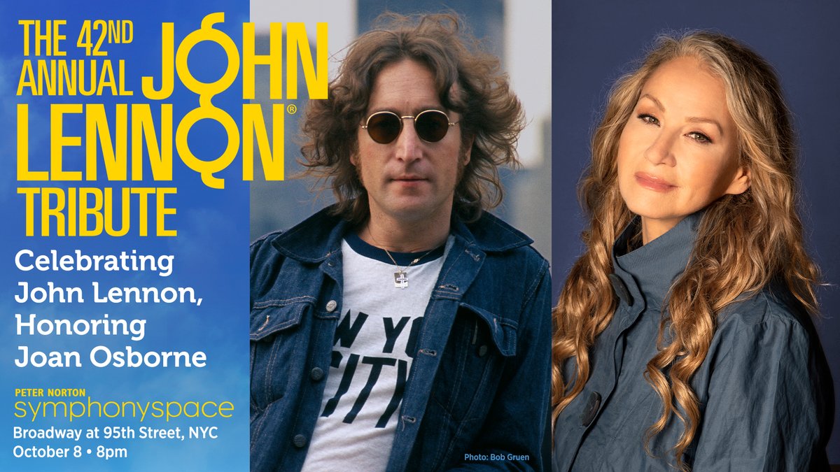 Get tix at LennonTribute.org to the 42nd Annual John Lennon Tribute in NYC with this year's John Lennon Real Love Award honoree <a href="/joan_osborne/">Joan Osborne</a>, plus performances by <a href="/martin_sexton/">Martin Sexton</a>, <a href="/willienile/">willie nile</a>, <a href="/LarryandTeresa/">Larry Campbell and Teresa Williams</a>, @crussellsinger, <a href="/DavidBroza/">David Broza</a> and more!