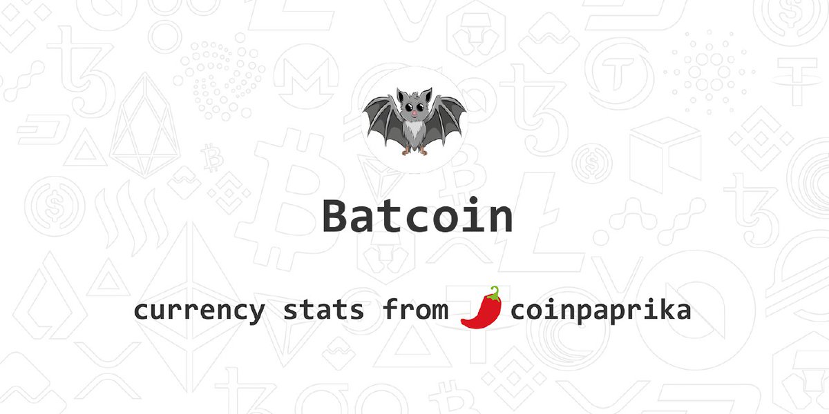 Batcoin is NOW OFFICIALLY LISTED on Coinpaprika 🌶️
Chili hot news for Bats 🔥
coinpaprika.com/coin/bats-batc…
<a href="/coinpaprika/">CoinPaprika 🌶️</a>  #coinpaprika #batcoin #bats #memecoin #BSCgems #cats  #100xgem #100xGems #BSCGemsAlert #BSCGem #BSCNews #Pump #MemeTech #nft #MetaMask #blockchain #elon #ElonMusk