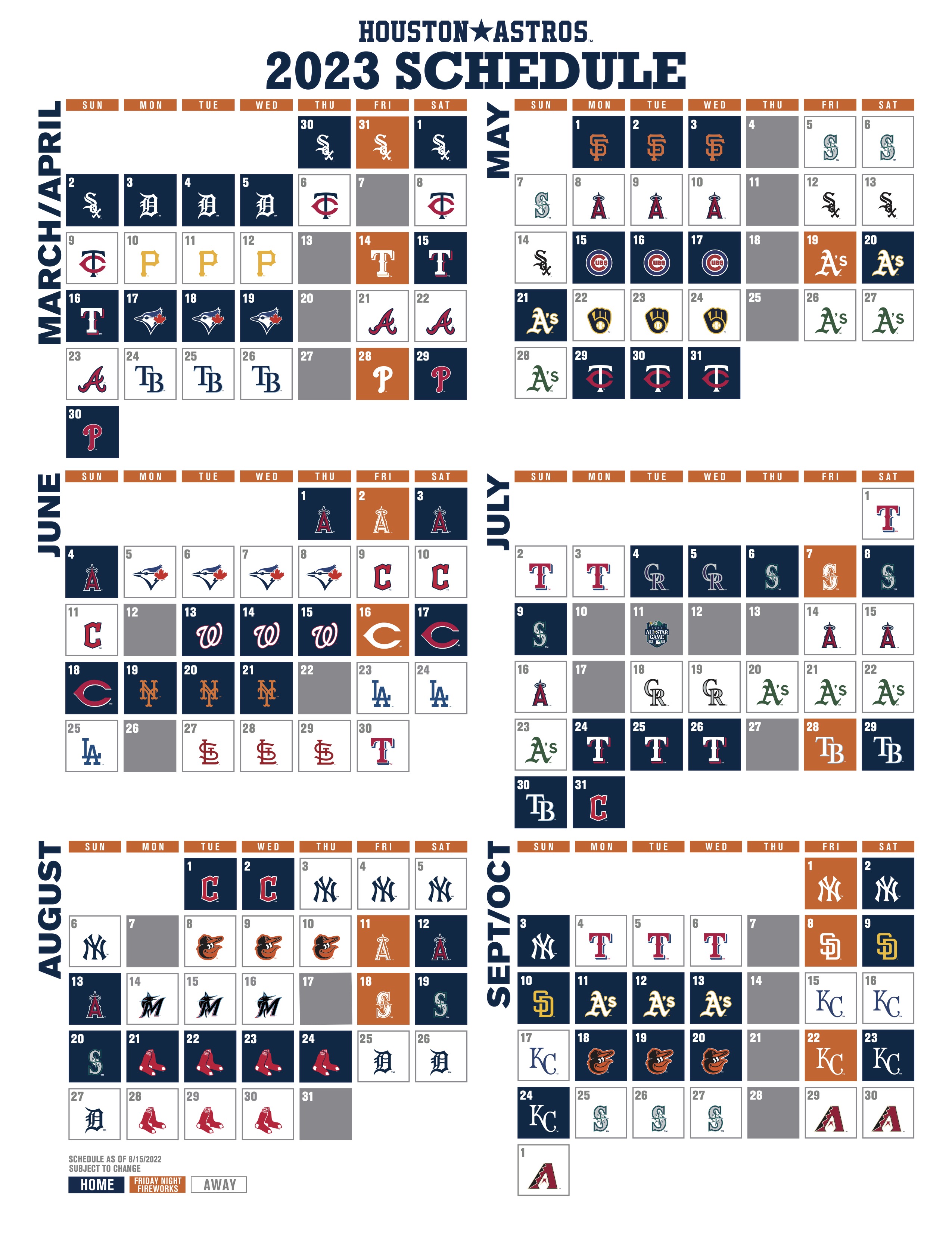 Houston Astros on X Our 2024 Season schedule.