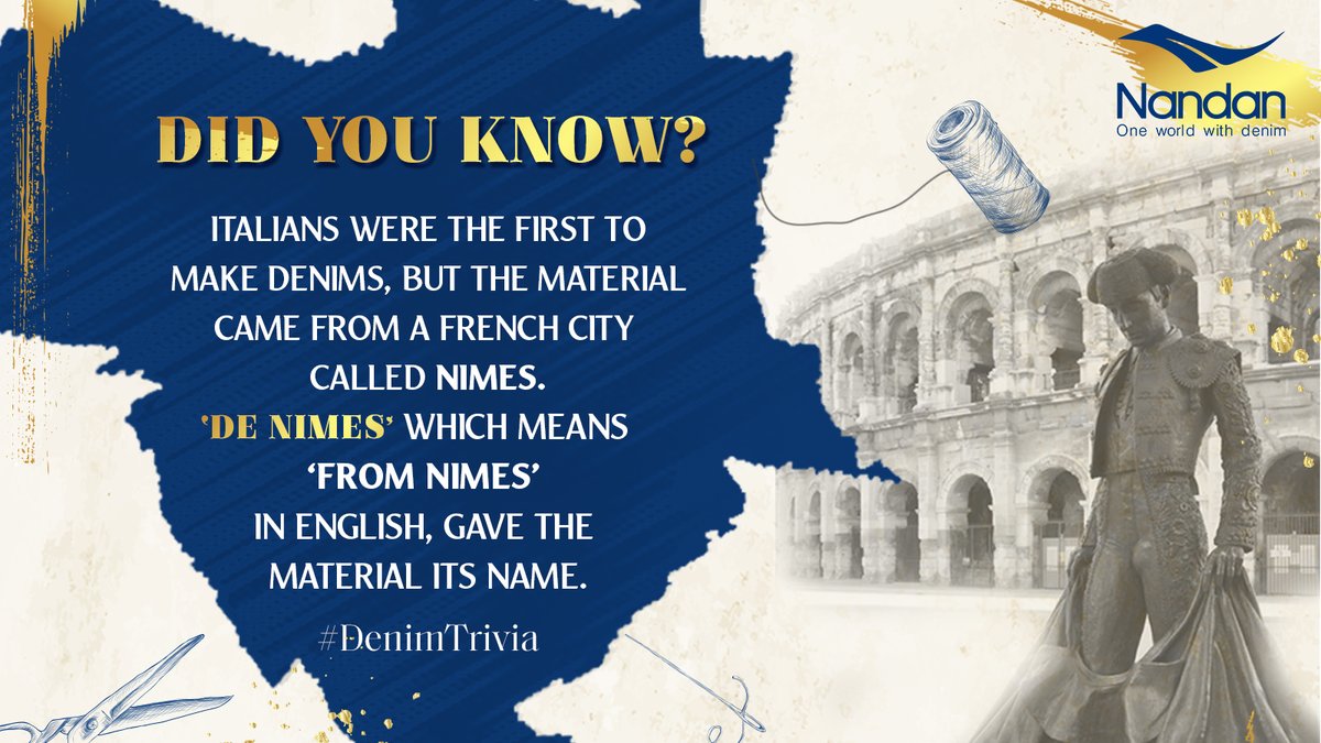 nandan_denim's tweet photo. Did you know this amazing fact about Denim? 🤯

#deniminspiration #denimshades #denimsourcing #denim #designstudio #denimdesign #deniminnovation #denimcollection #denimbrand #denimbuyer #denimfabric #indigoculture #indigoyarn #wgsntrends #brandsource #Nandan #NandanDenim https://t.co/wWebXmBKmW