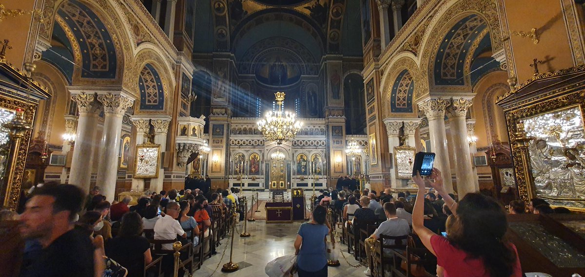 IMS2022Athens's tweet photo. #IMS2022 Live Concert | "Byzantine Chants Dedicated to the Dormition of the Virgin Mary", at the Metropolitan Cathedral of Athens. https://t.co/Gr5XLdGOPz