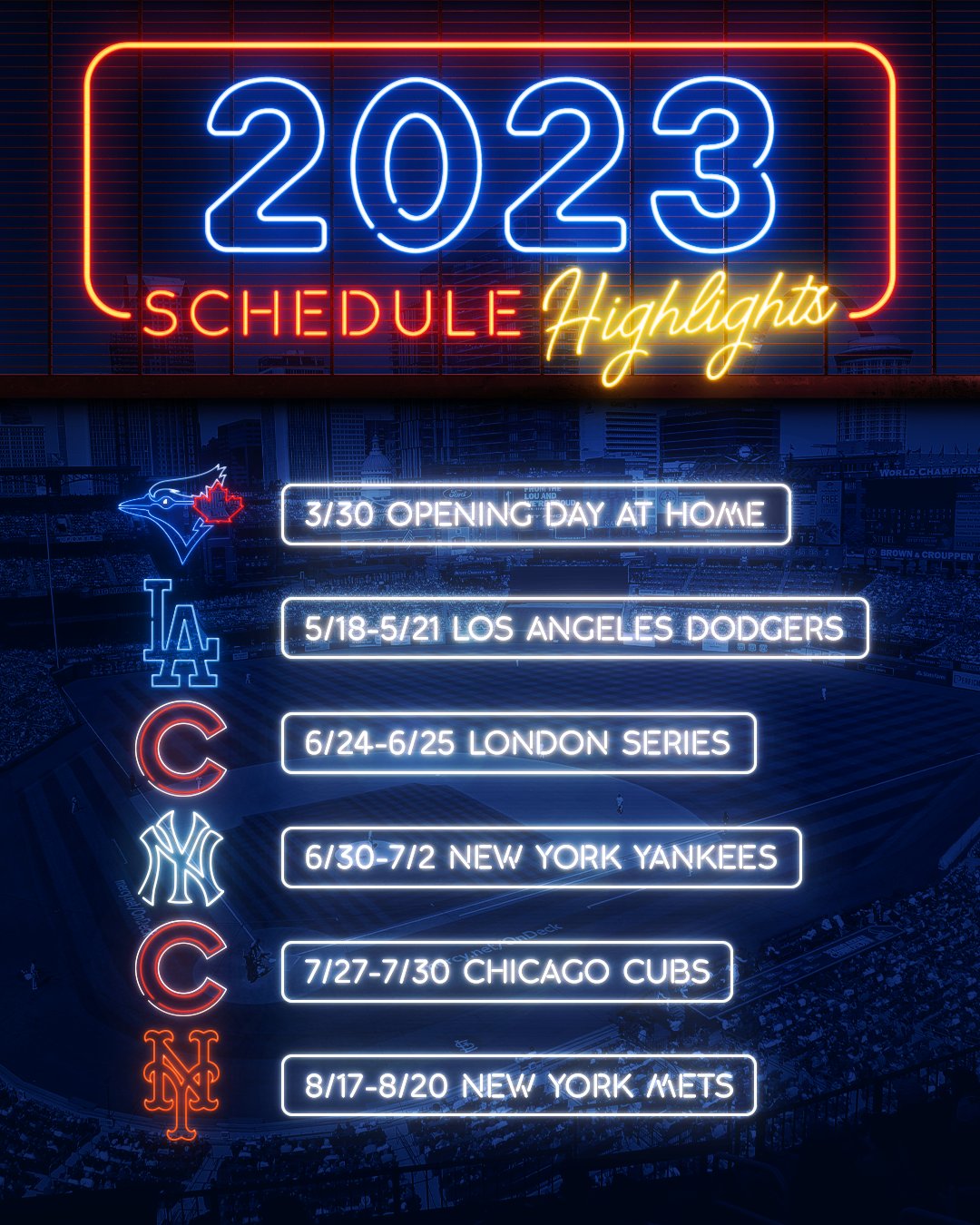 St. Louis Cardinals on X: 2023 Opening Day is our Home Opener! Full  schedule 📅   / X