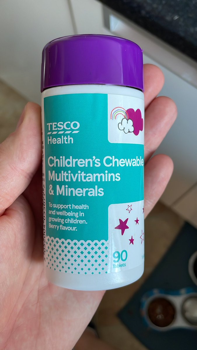 DavidOram_'s tweet photo. Hi @Tesco - your chewable children’s vitamin tablets do not have a child lock on them!! Our 3 year old opened it this morning on his own and helped himself to the contents! Might be worth investigating! https://t.co/xbsHJ0V5E8