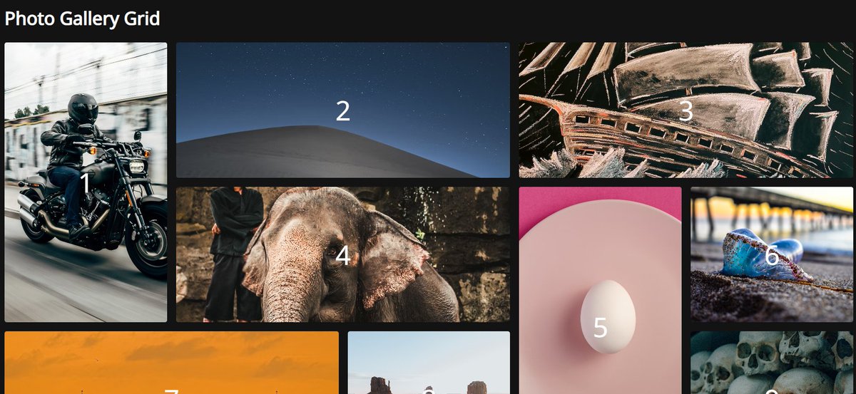 Varun_Maharana's tweet image. Day 8/10 of #10DaysOfCode.
Tried implementing the #CSS Grid Layout properties by following @fireship_dev's #YouTube tutorial.
Now having a more clear understanding of how grid layout works.
#100DaysOfCode #webdevelopment