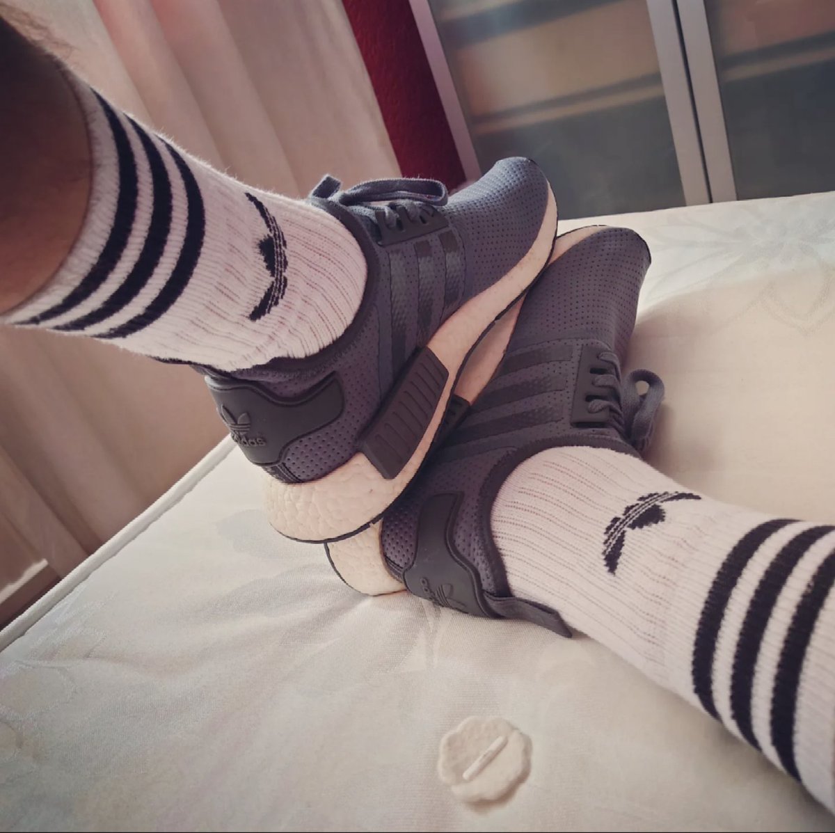 willspilsbury's tweet photo. Kicks I Hardly Ever Wear! Day 4: Adidas NMD ✅✔️☑️ #nomad #adidasnomad #adidasnmd #twotonegrey #whitesocks #adidassocks #sneakerhead https://t.co/uj4uNqYgba