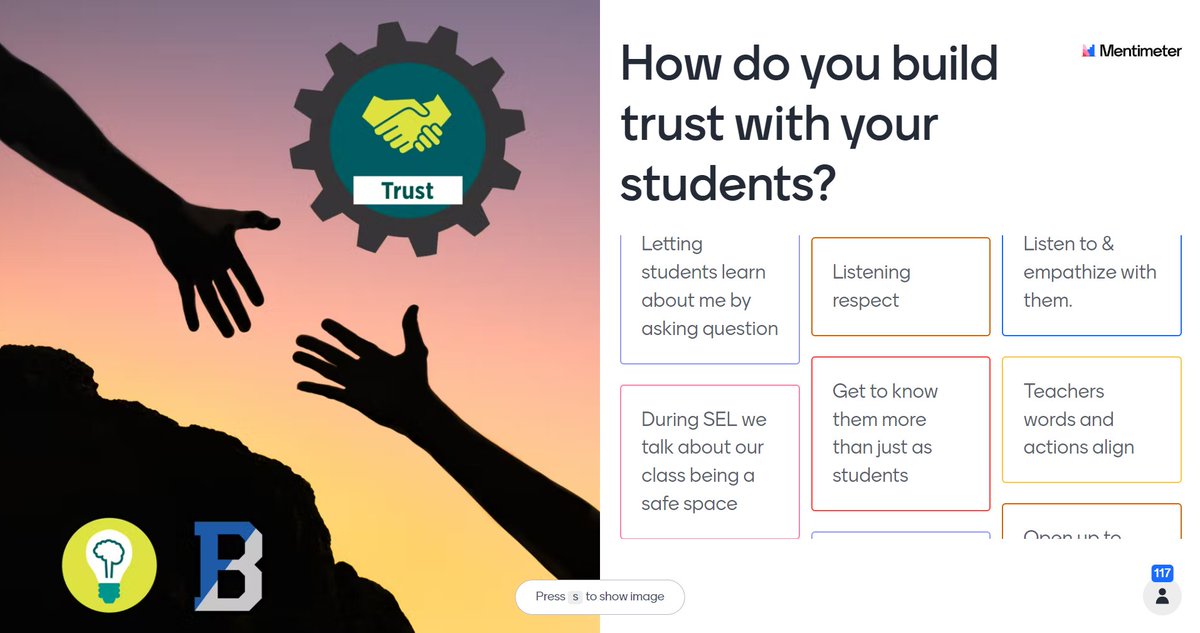 julia_skolnik's tweet photo. Thank you @BensalemSchools for the priviledge of being part of your Convocation Day! I continue to be impressed with your dedication to creating valuable learning for students! Love these strategies you brainstormed for building #trust & #agency for students!🧠#gearedforlearning https://t.co/OhcHQ5V6Of