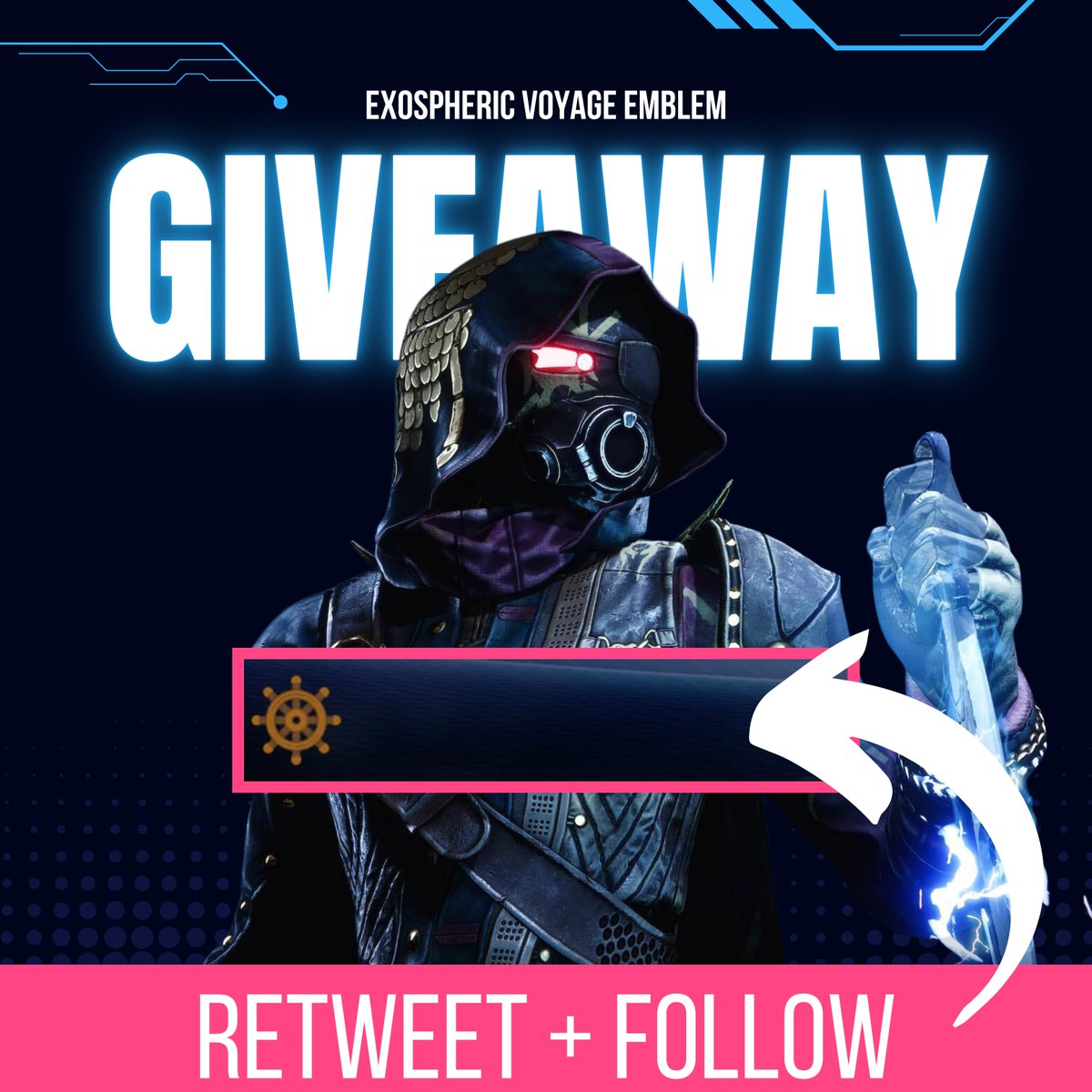 LUCKYY10P's tweet photo. RETWEET + FOLLOW!🦜
🏴‍☠️Exospheric Voyage Emblem Giveaway!
#Destiny2 #Giveaway #Bungie #Lightfall #Season18 https://t.co/30BlVPRTvT