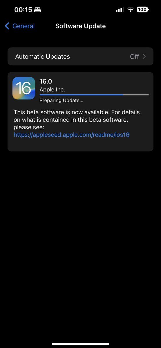 Bunluxy's tweet image. Updating to #ios16beta #iOS16PublicBeta5 #ios16