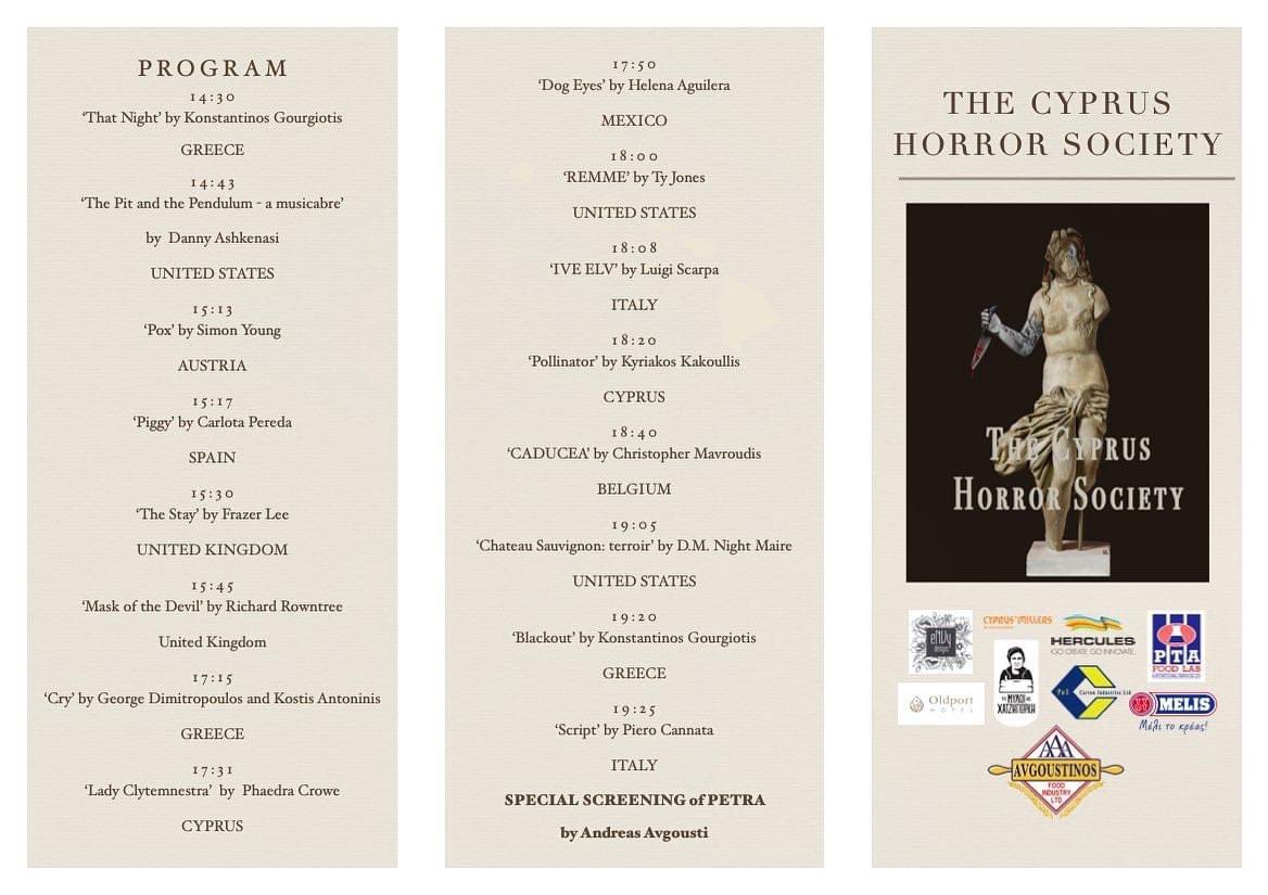 MaskOfTheDev1l's tweet photo. Official programme for the @Cyprus_Horror #FilmFestival is here! This will be the European Premiere for @MaskOfTheDev1l so be sure to check it out if you’re in the area! We’re very excited to screen in #Cyprus for the #Horror community! ❤️ #MaskOfTheDevil https://t.co/jvqR5oahl7