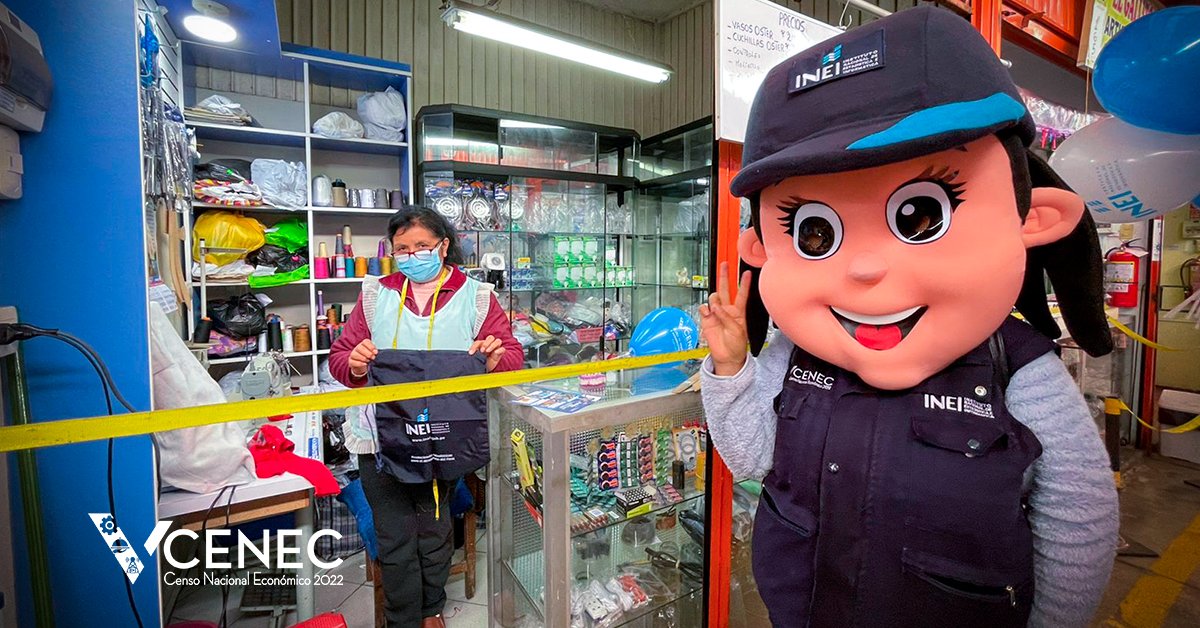 INEI_oficial's tweet photo. Funcionarios del #INEI recorren los establecimientos del mercado Super Plaza y la zona comercial de Túpac Amaru de Villa, en Chorrillos, para realizar actividades de empadronamiento y difusión del V Censo Nacional Económico #VCENEC 2022. https://t.co/CvHsY4xHrI