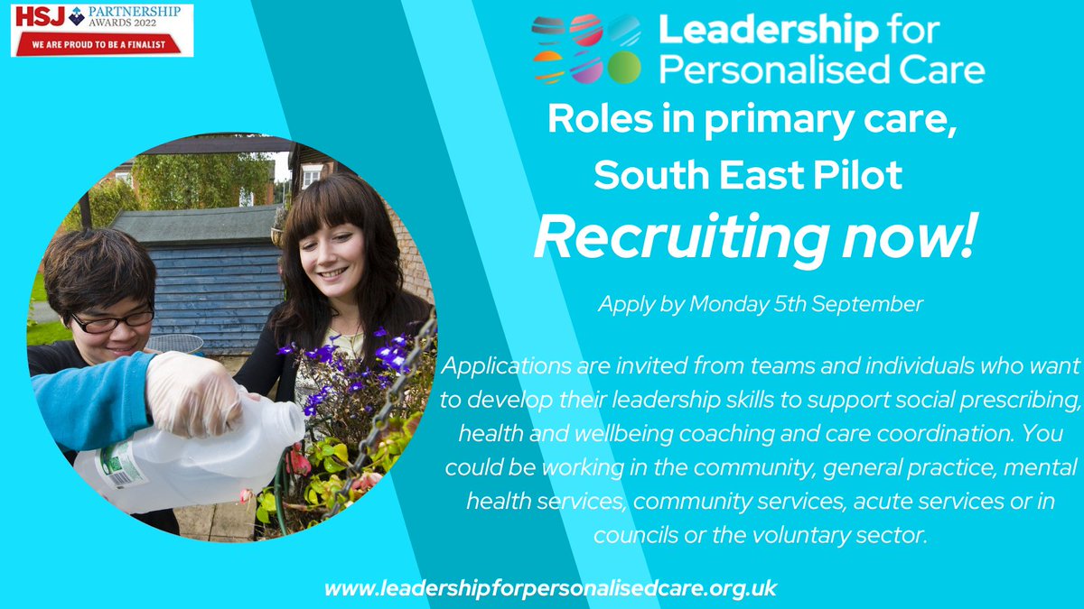 Leadership for Personalised Care Programme tweet media