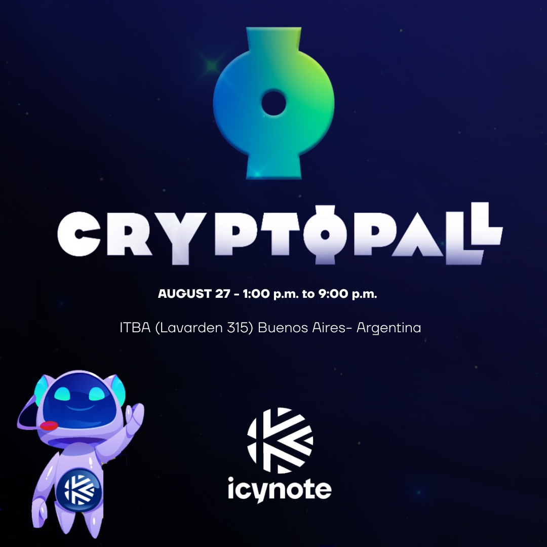 IcynoteW's tweet photo. Thanks to the initiative of students from the #ITBA of the City of Buenos Aires, the #CRYPTOPALL Technology Festival will be held this Saturday, August 27.
We are waiting for you there. You can directly purchase your #ICYNOTE wallet and at a more than convenient value! https://t.co/ICldvLlWKw