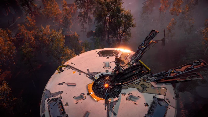 First encounter with a tallneck #HorizonZeroDawn 