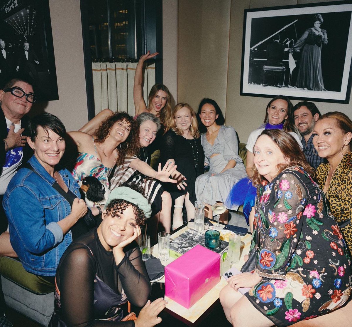 And after the show it's the after party...Thank you to #pebblebarnyc, #acespizzaspot, @shakeshack & @freshvinewine for making it such a success! And of course, the cast and crew of @potusbway for celebrating! #pizzagirl 🍕