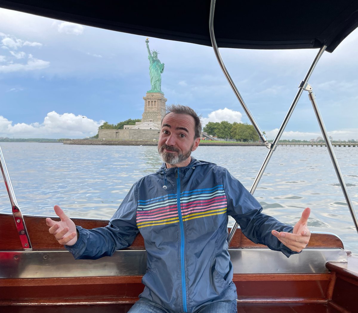 NYC! Lady Liberty and I want to know who is coming to @brooklynsteel tonight? Huge thanks to everyone who came out to Radio City Music Hall last night! Special thanks to @moveablefeastny for an unforgettable ride. theshins.com/tour.html
