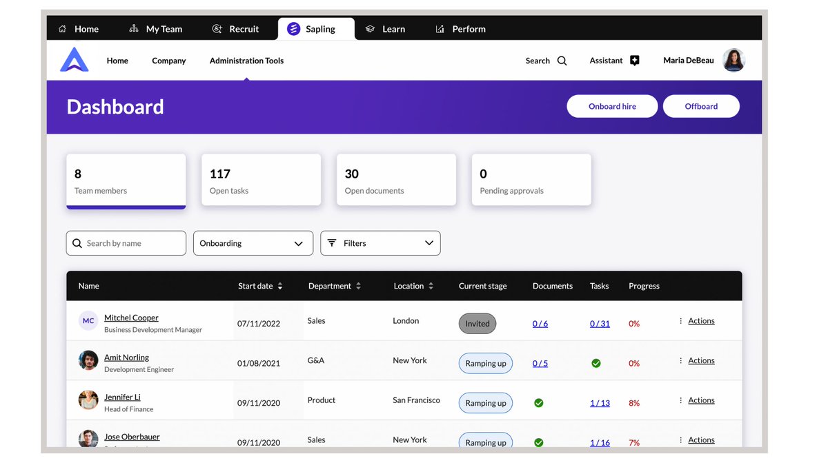 saplinghq's tweet image. Your much-loved #PeopleOps platform has a refreshed look 🎉   

Sapling’s brand-new look leverages a fresh design pattern &amp;amp; the latest UI tech so you can hit your goals with speed &amp;amp; ease!   

Learn more by chatting with a Product Expert today 👉 bit.ly/3Kfveit
#HRteCh