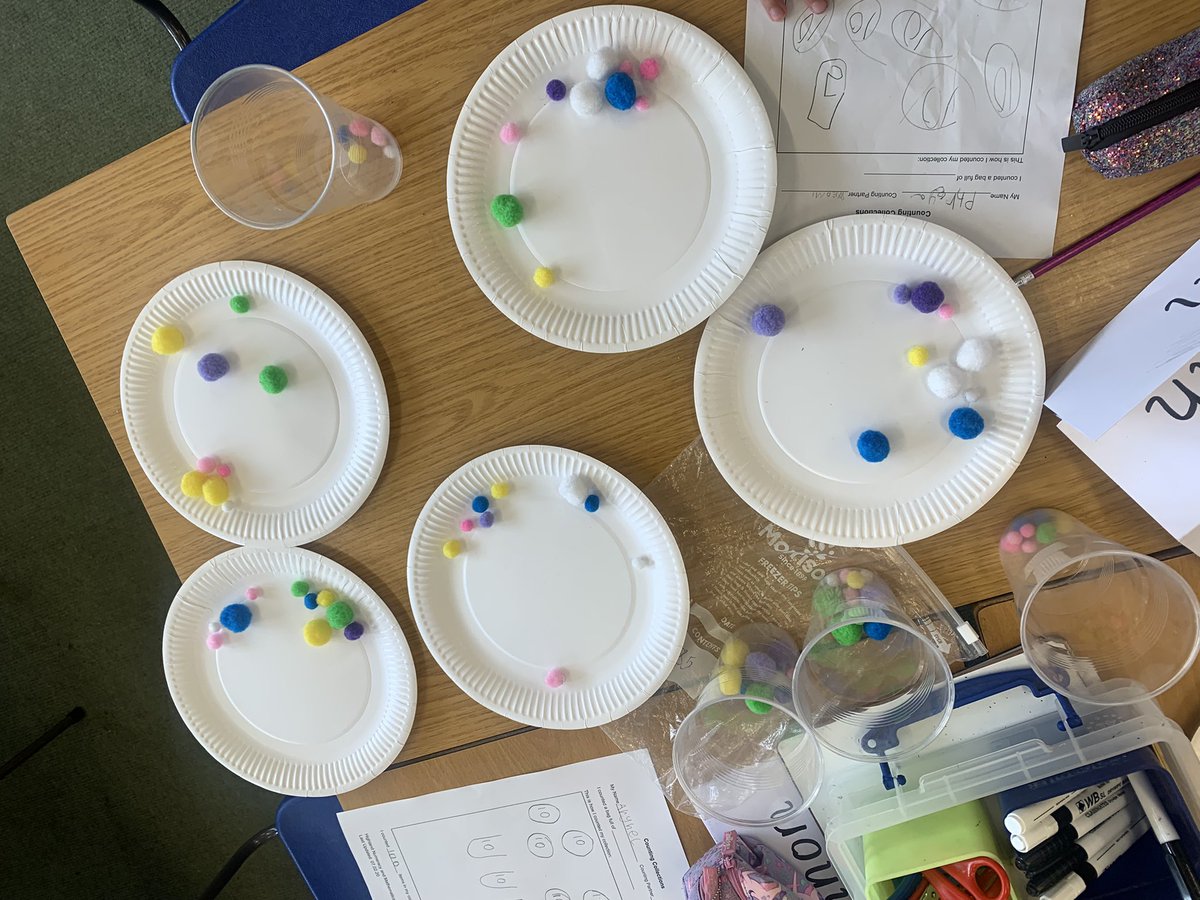 CaitlinRostock's tweet photo. P3 counting collections. Lovely to see the children in Primary 3 getting much more efficient in their count. Last week we had no grouping and children were counting each item one at a time with no organisation. #numeracy #highland #countingcollections https://t.co/j0dGMw4JCT