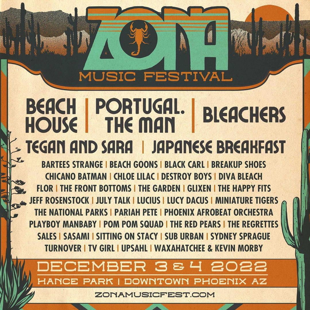 Phoenix's new Zona Music Festival will launch this December with Beach House, Bleachers, a Waxahatchee x Kevin Morby collab, and more bit.ly/3KlIimA