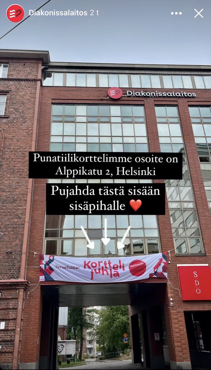 Huomenna Helsingin Alppikadulla tapahtuu! Tervetuloa mukaan! hdl.fi/blog/tervetulo… #korttelijuhla <a href="/HDLsaatio/">Diakonissalaitos</a>