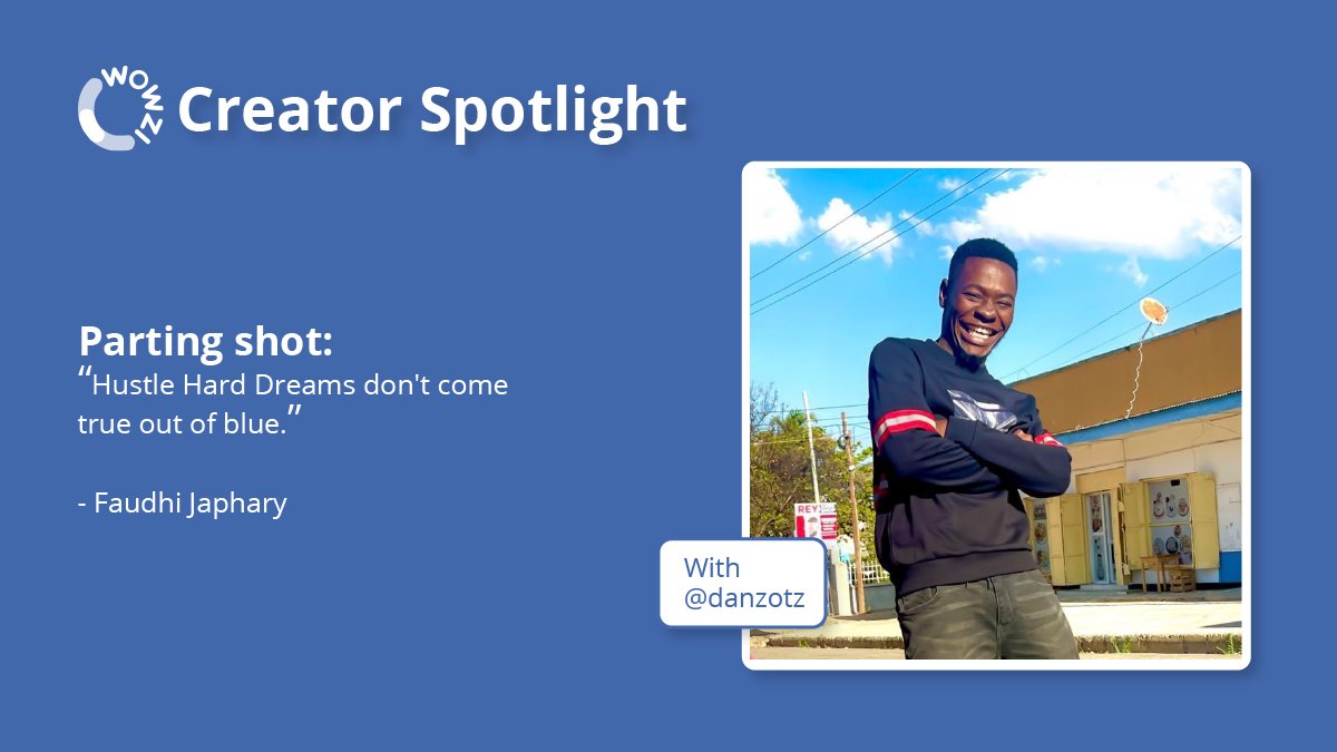 𝐂𝐫𝐞𝐚𝐭𝐨𝐫 𝐒𝐩𝐨𝐭𝐥𝐢𝐠𝐡𝐭 𝐖𝐞𝐝𝐧𝐞𝐬𝐝𝐚𝐲!
Our star today is <a href="/Danzotz1/">Danzotz</a>  ✨ 
"I am Fudhi Japhary also known us DanzoTz, Content Creator, Humble man, a hustler, your favorite presenter of all times. I love music I love entertainment I love creativity!"
#Influencer