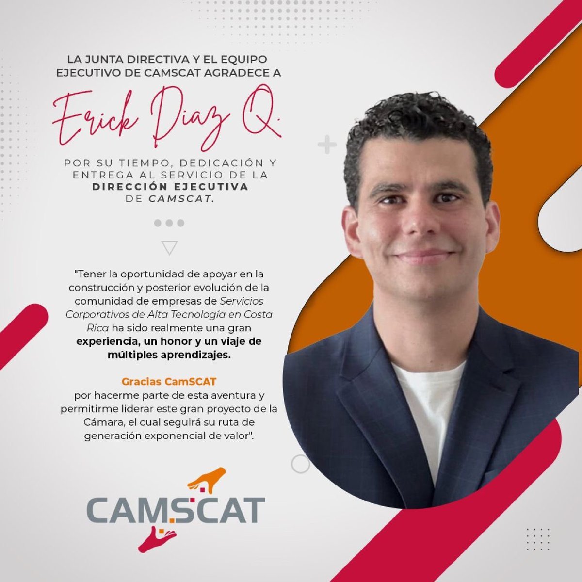 ediazq's tweet photo. Hoy después de más de 12 años de haberme unido a @CamSCATCR como director ejecutivo, es momento de iniciar un nuevo capítulo profesional. 

Ha sido maravilloso conocer a tantas personas extraordinarias. ¡Seguiremos construyendo, ahora desde una nueva experiencia! https://t.co/WvLkHWBbTr
