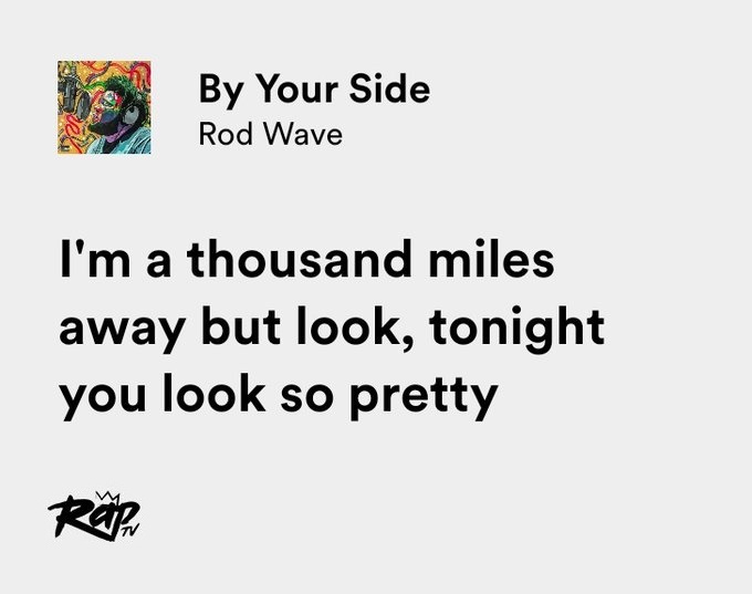 จ้าวยิ๋งᰔᩚ on Twitter "RT thepopquote rod wave / by your side"
