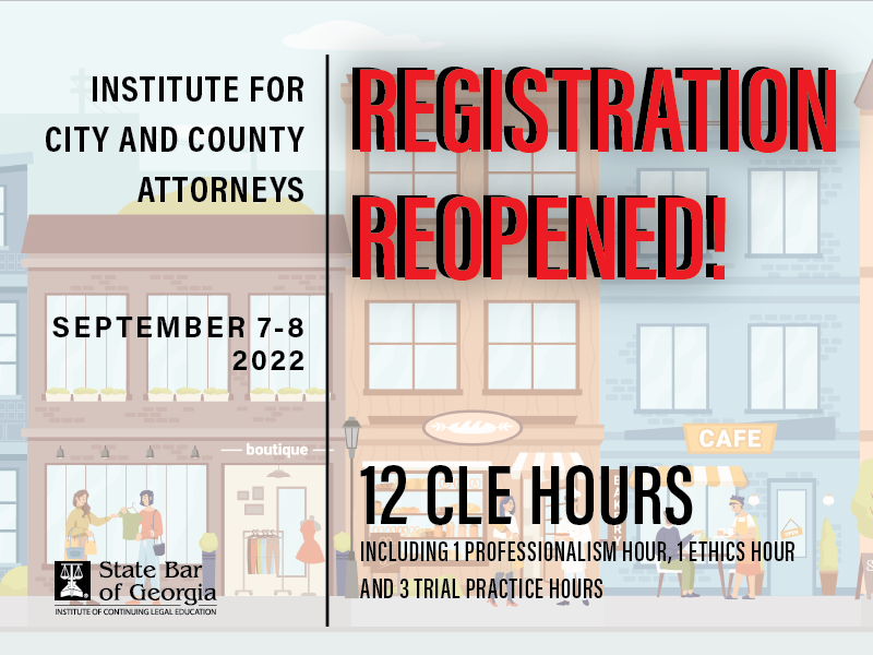 iclega's tweet photo. #GALawyers We received word that Institute for City and County Attorneys REOPENED REGISTRATION!! If you thought you missed out here is your opportunity to register.
https://t.co/qTut7RFXaW
#Lawyers #continuingeducation #statebarofga #ICLEGA https://t.co/CnR5nSti1H