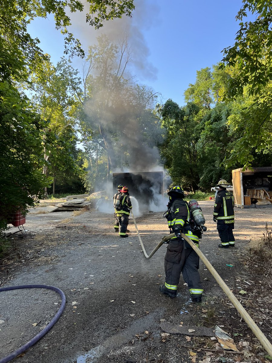 WCFirefighters's tweet photo. Crews performed live fire training today and practiced deploying skid loads. @WESTCOUNTYFIRE https://t.co/aAzFQ5kf6R