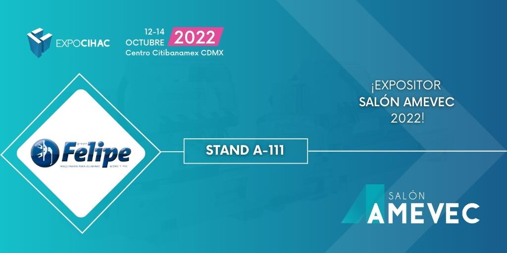 SalonAmevec's tweet photo. Grupo Felipe Maquinaria, empresa que distribuye un amplio abanico de maquinaria de gran calidad con reconocido prestigio en el sector y de probada robustez, estará presente como expositor en el Salón AMEVEC 2022.

#ExpositoresSalonAmevec #ExpoCIHAC #grupofelipemaquinaria https://t.co/Lo8dfFosvA