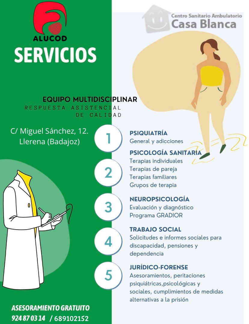 alucod's tweet photo. 💼TRATAMIENTO INTEGRAL A PERSONAS CON PROBLEMAS DE CONDUCTAS ADICTIVAS Y SALUD MENTAL.

🔊ACCESO DIRECTO!🔊

👩‍💻Más de 30 años de experiencia, siempre en manos de profesionales expertos. 

☎️Contacta con nosotros, recibirás asesoramiento sin compromiso: 924870314/ 689102152 https://t.co/iidoGuwSwI