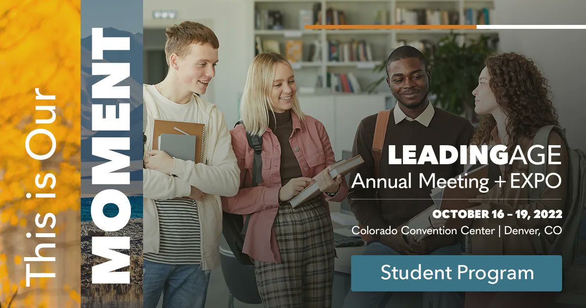 As students &amp; faculty return to school, it's time to plan the semester. Be sure the LeadingAge Annual Meeting + EXPO is on your radar! This is a great event to learn, network, &amp; jump-start a career in aging services. Scholarships available: buff.ly/3NKqocY

#LeadingAge22