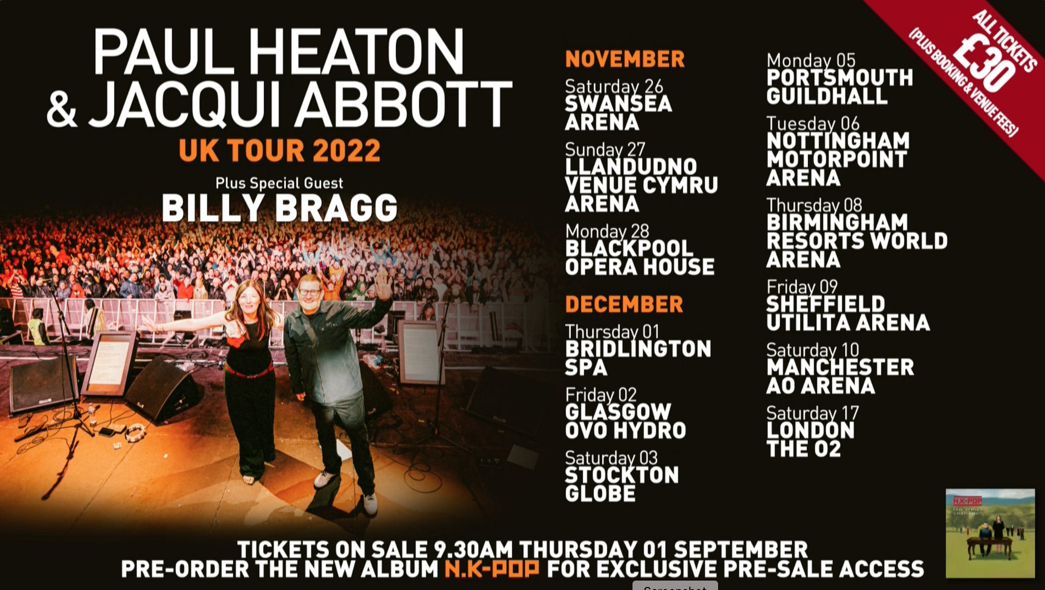 Paul Heaton on Twitter "Paul & Jacqui UK tour announced with special guest BillyBragg