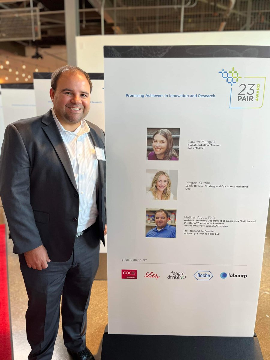 AlvesExperiment's tweet photo. Had a great time @BioCrossroads at the event yesterday evening as an inaugural recipient of a #23Pair award. It is always nice to network and meet other champions for life science. https://t.co/z9K374Xfye