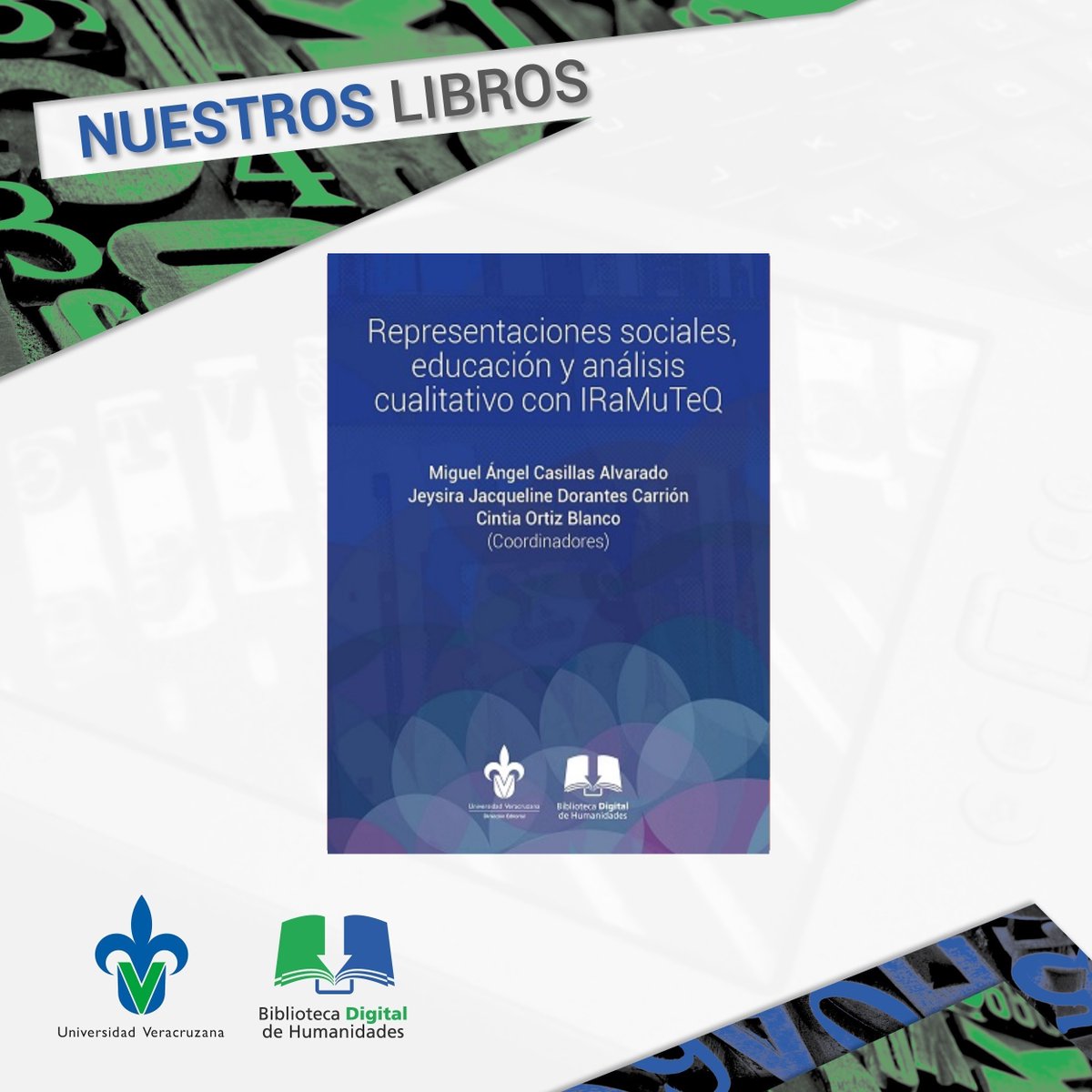 biblioteca_uv's tweet photo. #librosrecomendadosbdh
Representaciones sociales, educación y análisis cualitativo con #IRaMuTeQ
Miguel Ángel Casillas Alvarado, Jeysira Jacqueline Dorantes Carrión y Cintia Ortiz Blanco
https://t.co/LXvnpeCXV2
#accesoabierto #Educación #Pedagogía #representacionessociales https://t.co/rclWEKDIKQ